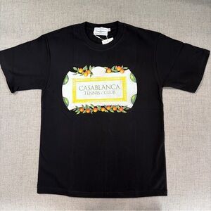 Casablanca Tennis Club Logo T-Shirt in Black